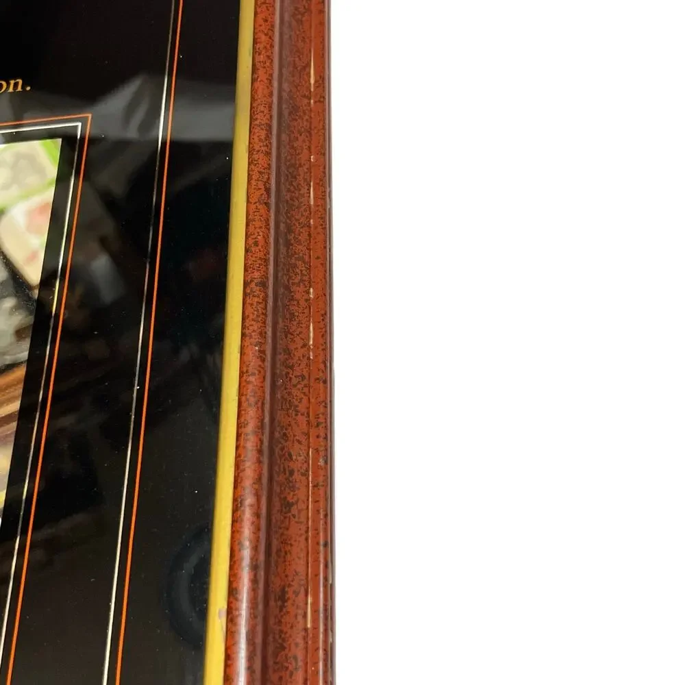 Vintage Frangelico Liqueur Bar Mirror Sign Wood Frame 15x23 Signs Glass Works